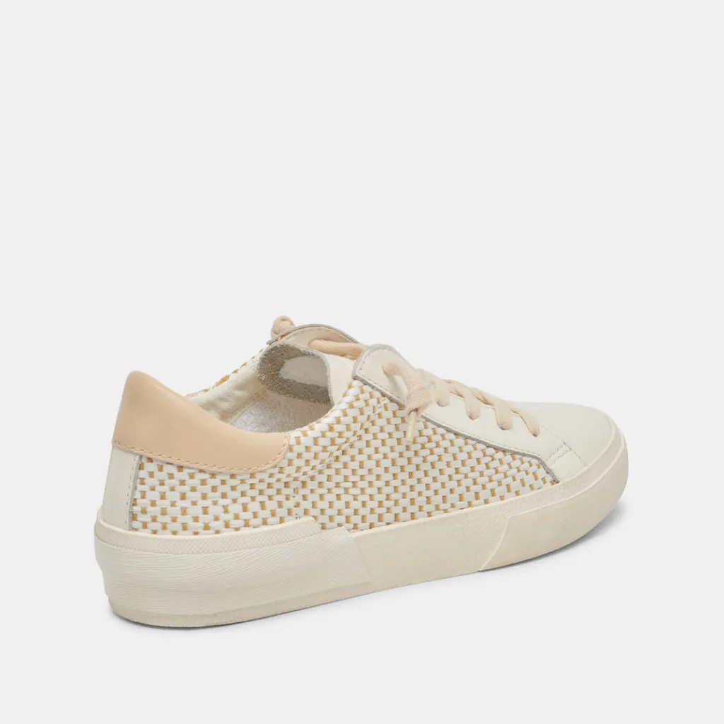 DOLCE VITA Sneakers*Zina Sneakers Tan Cream Raffia