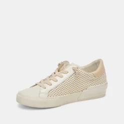DOLCE VITA Sneakers*Zina Sneakers Tan Cream Raffia