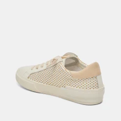 DOLCE VITA Sneakers*Zina Sneakers Tan Cream Raffia