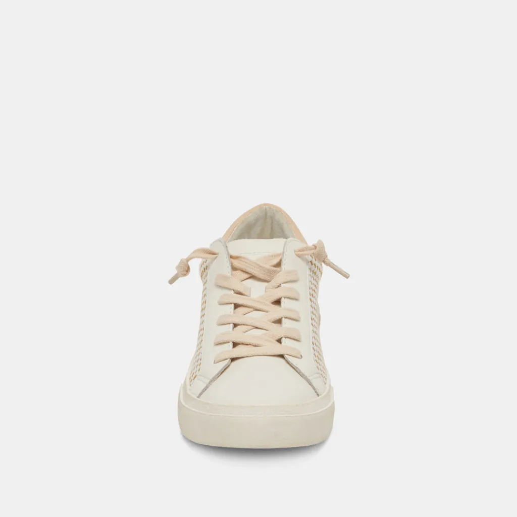 DOLCE VITA Sneakers*Zina Sneakers Tan Cream Raffia
