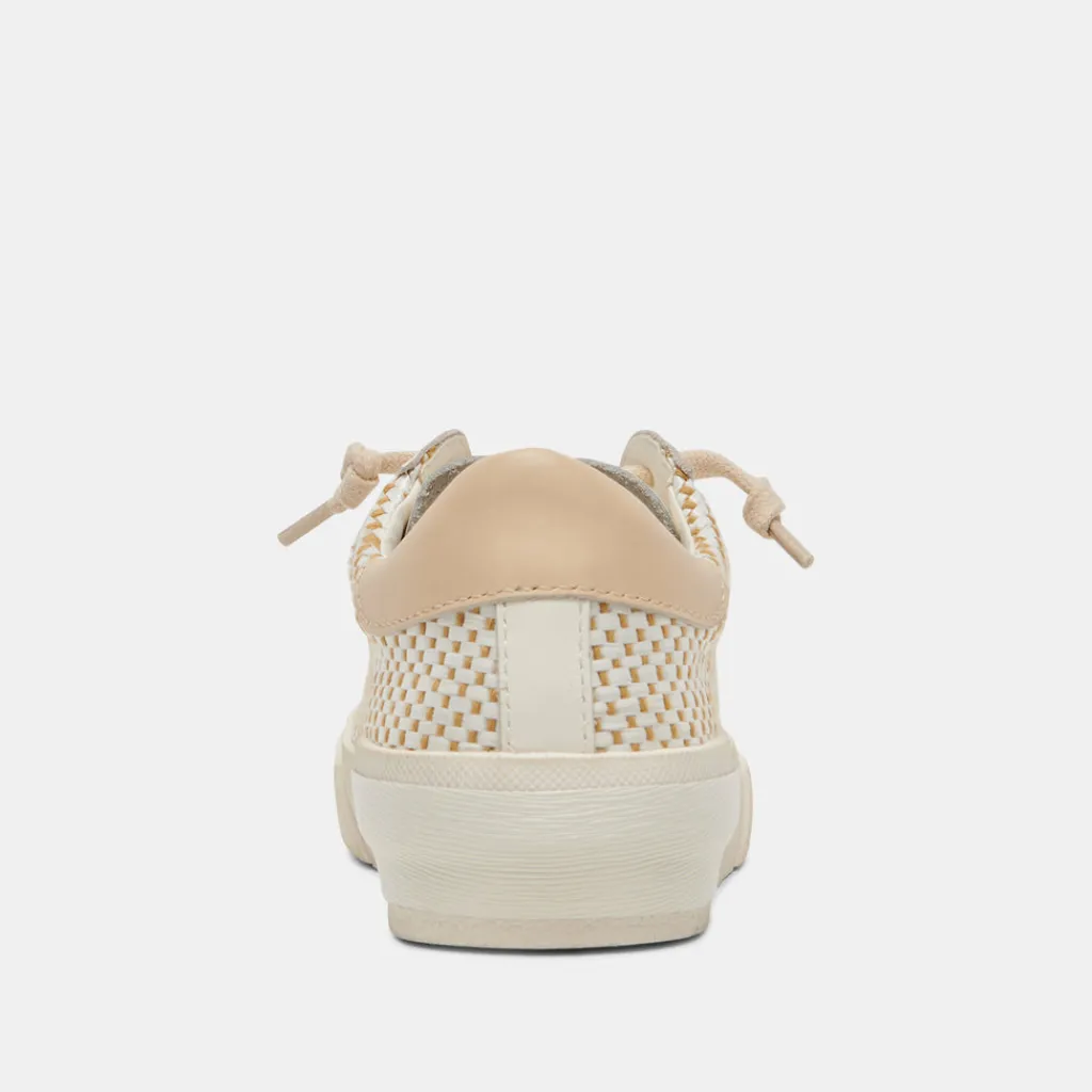 DOLCE VITA Sneakers*Zina Sneakers Tan Cream Raffia