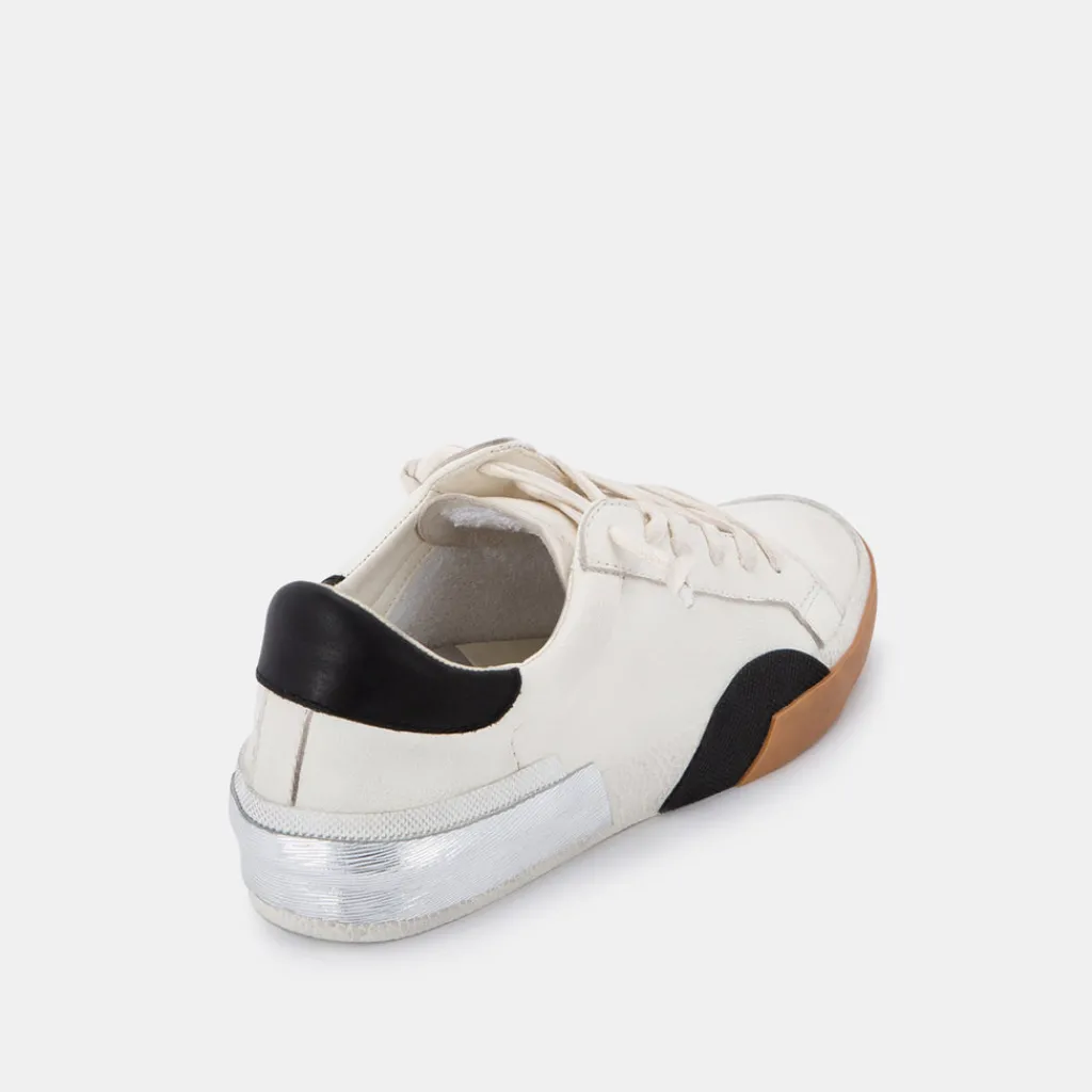 DOLCE VITA Sneakers*Zina Wide Sneakers White Black Leather