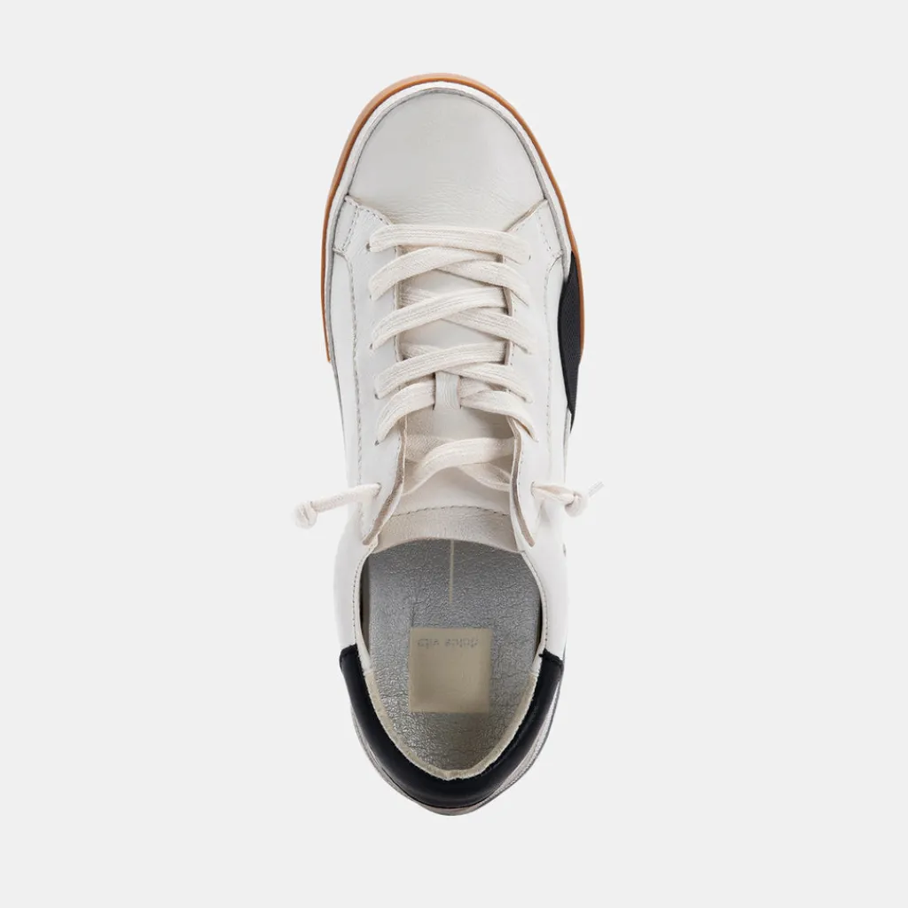 DOLCE VITA Sneakers*Zina Wide Sneakers White Black Leather