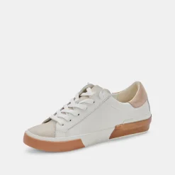 DOLCE VITA Sneakers*Zina Wide Sneakers White Tan Leather